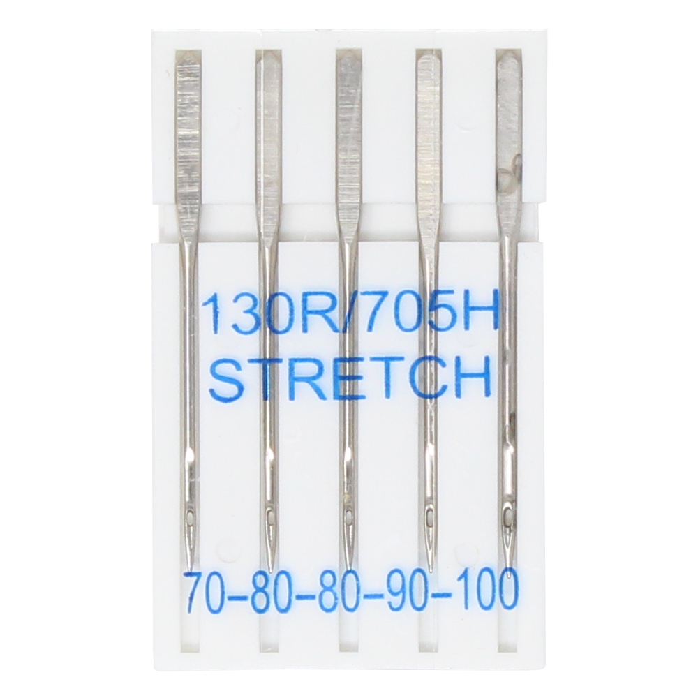5 Stretch-Nähmaschinennadeln - Flachkolben - Nadelstärken 70-100 - 130R/705H