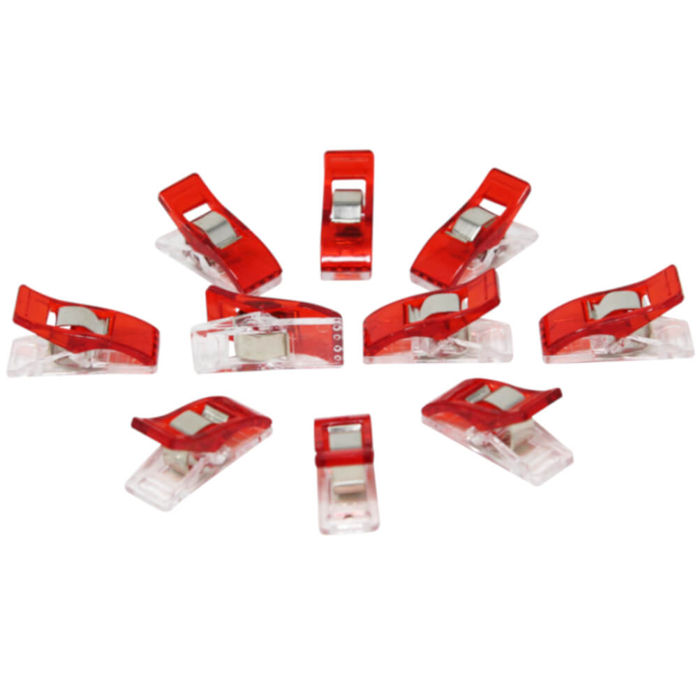 10 Stück Wonderclips - ROT - 25x10mm