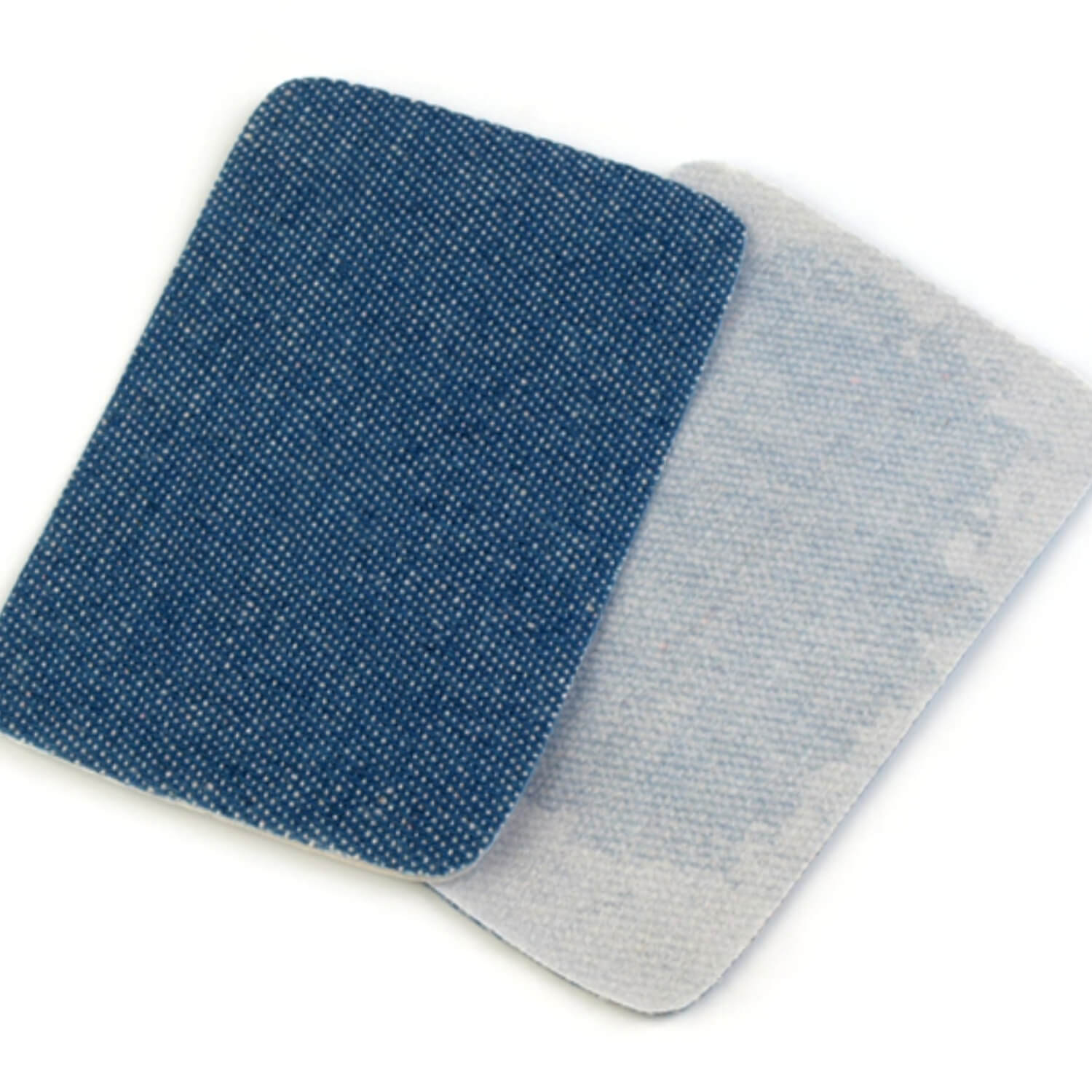 2x Jeans Bügelflicken - 5,3 x 7,9 cm - Blau (3)