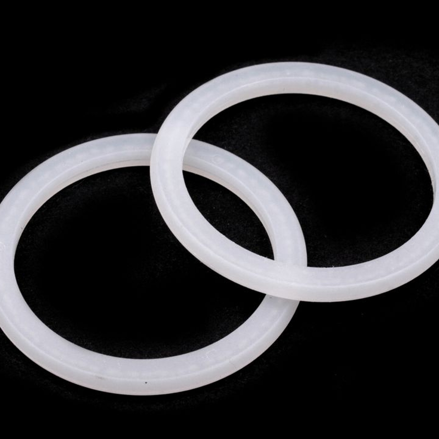 10 Kunststoff Gardinenringe - Ø 34mm - Weiß
