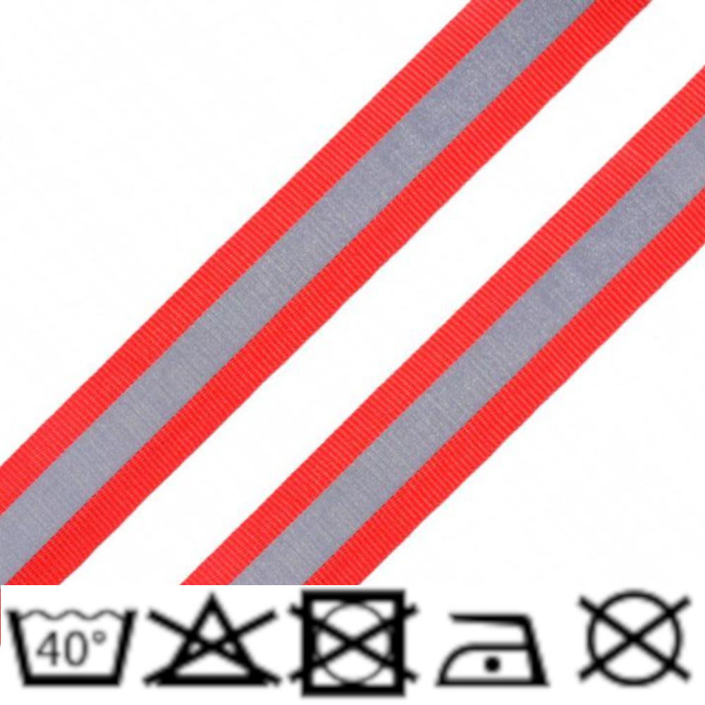 Reflexband - 25mm - Rot