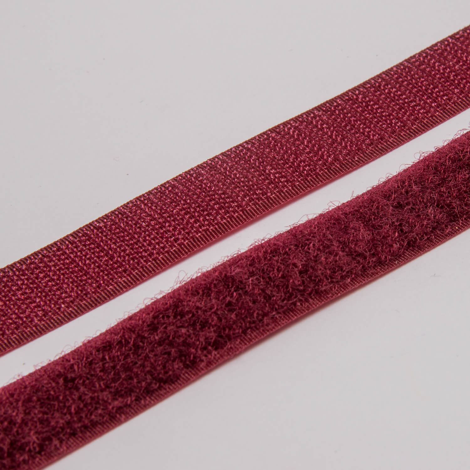 20 mm Klettband - Haken & Flauschband - NÄHBAR - Bordeaux Rot (525)
