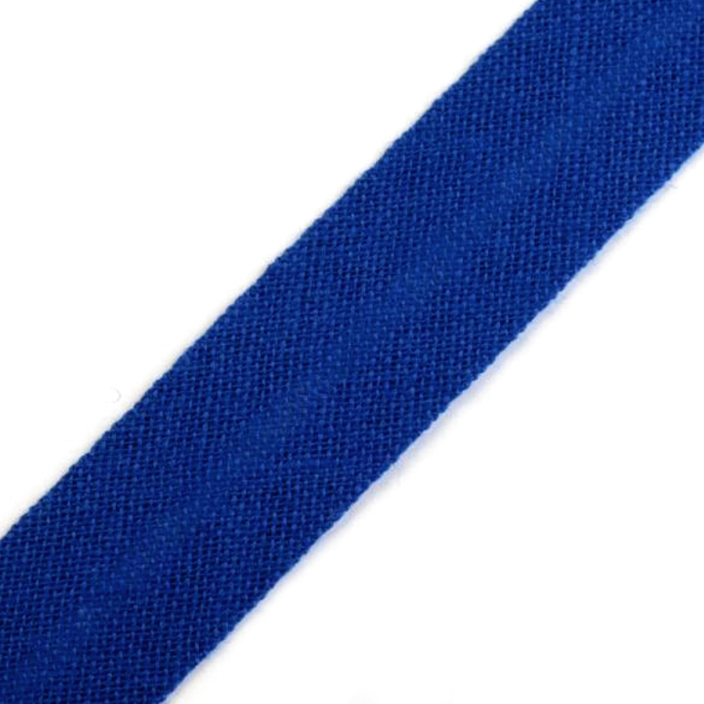 Schrägband aus Baumwolle 14mm breit gefalzt in Jeansblau (344)