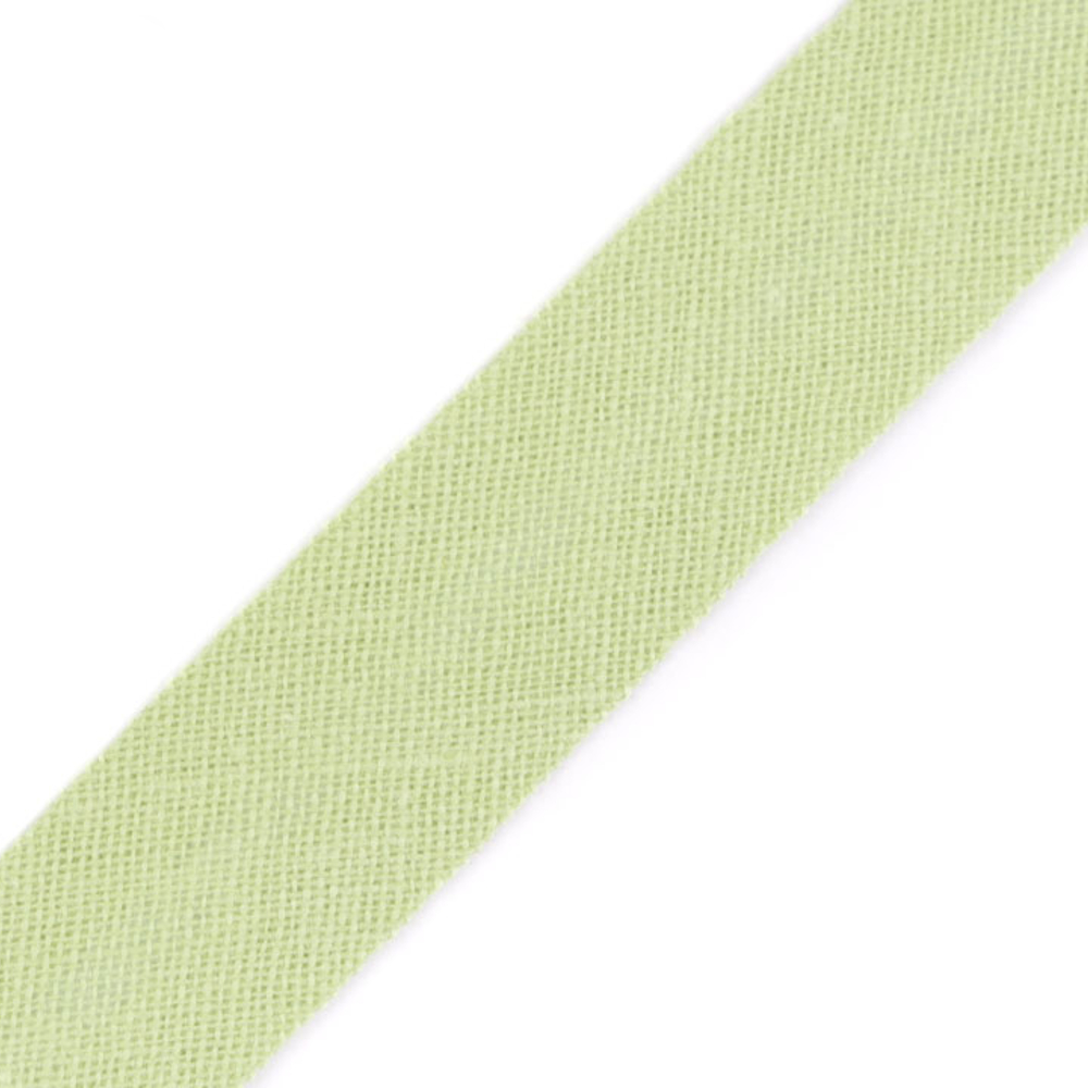 Schrägband aus Baumwolle 14mm breit gefalzt in Lindgrün (151)
