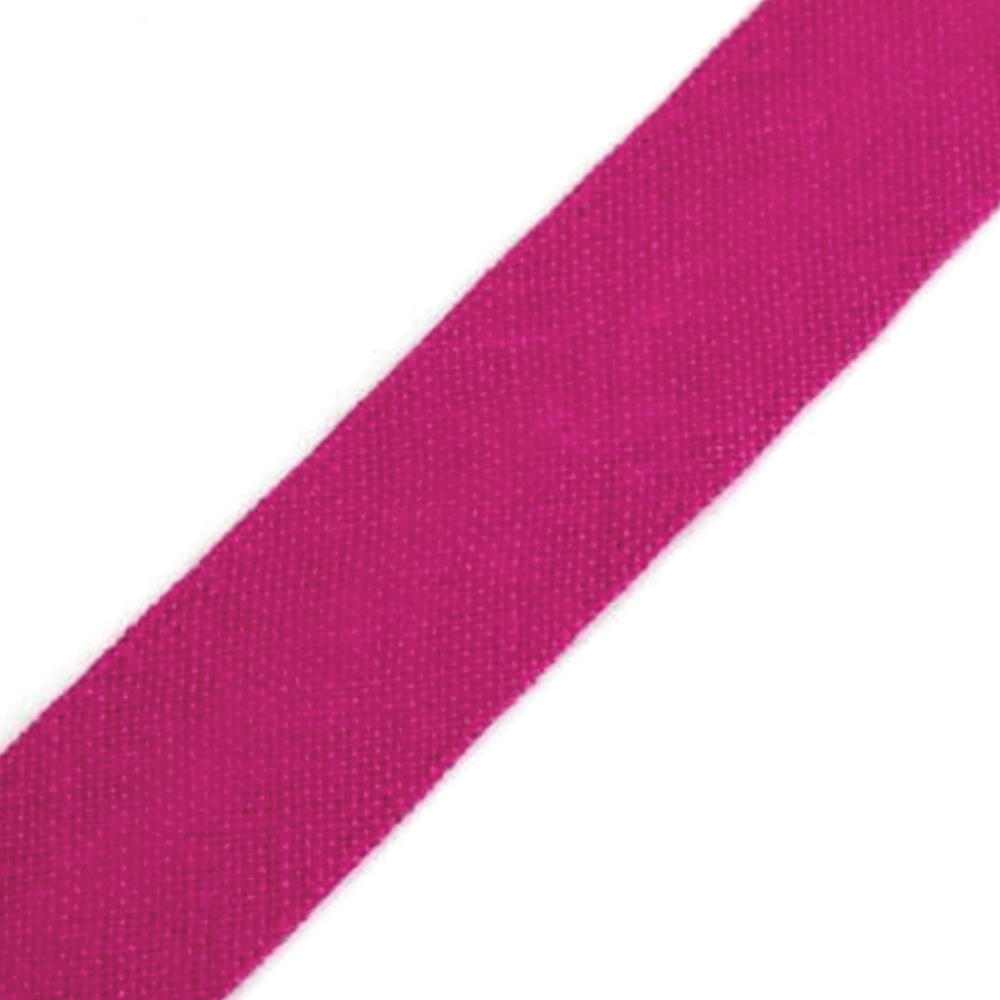 Schrägband aus Baumwolle 14mm breit gefalzt in Fandango Pink (222)