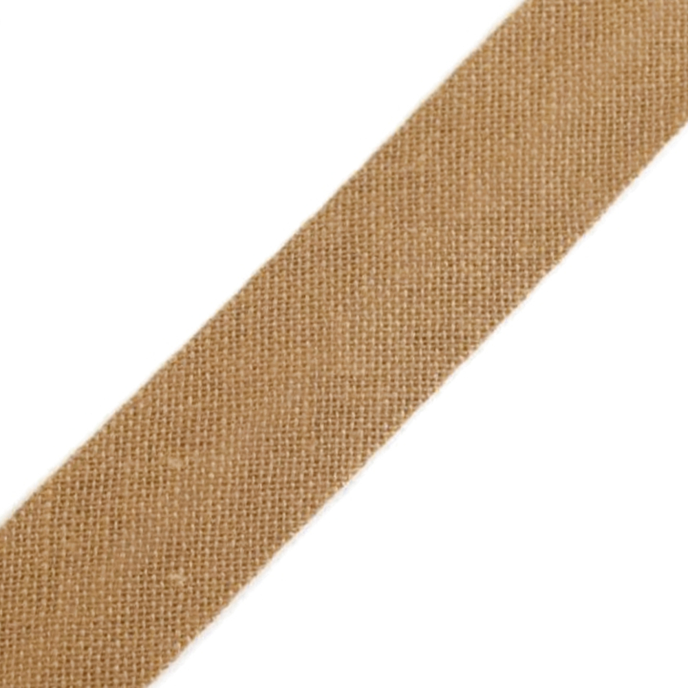 Schrägband aus Baumwolle 14mm breit gefalzt in  Brown Sugar (824)