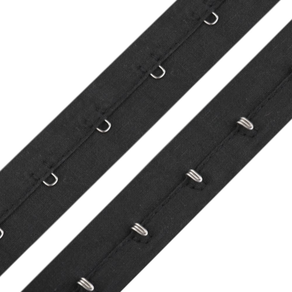Korsettband aus Baumwolle mit 25mm Breite in Schwarz