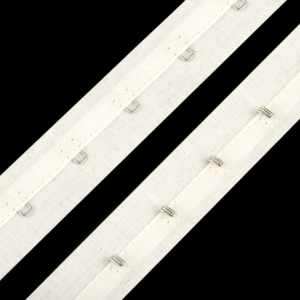 Korsettband aus Baumwolle mit 25mm Breite in Weiß