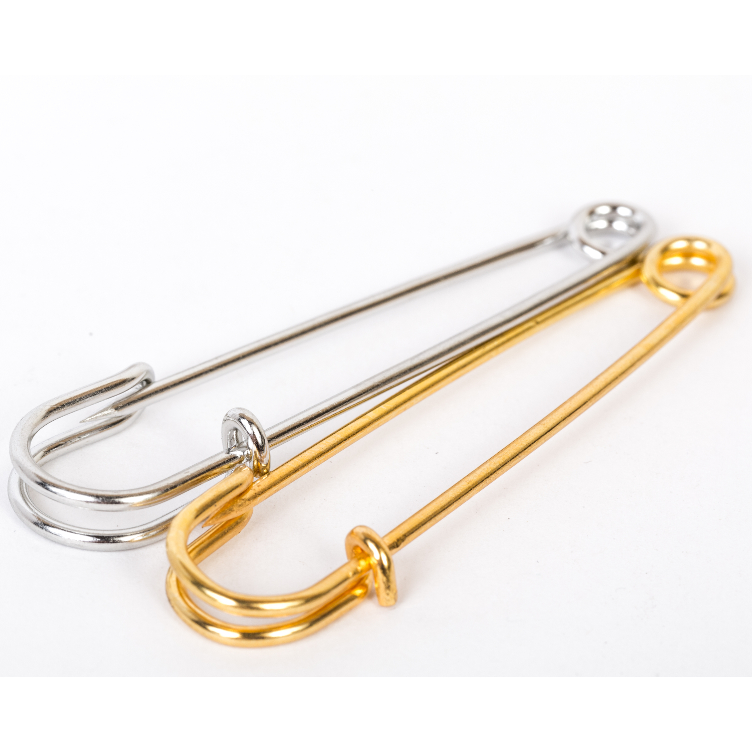 2 Kilt Nadeln - 76mm - 1x Silber & 1x Gold