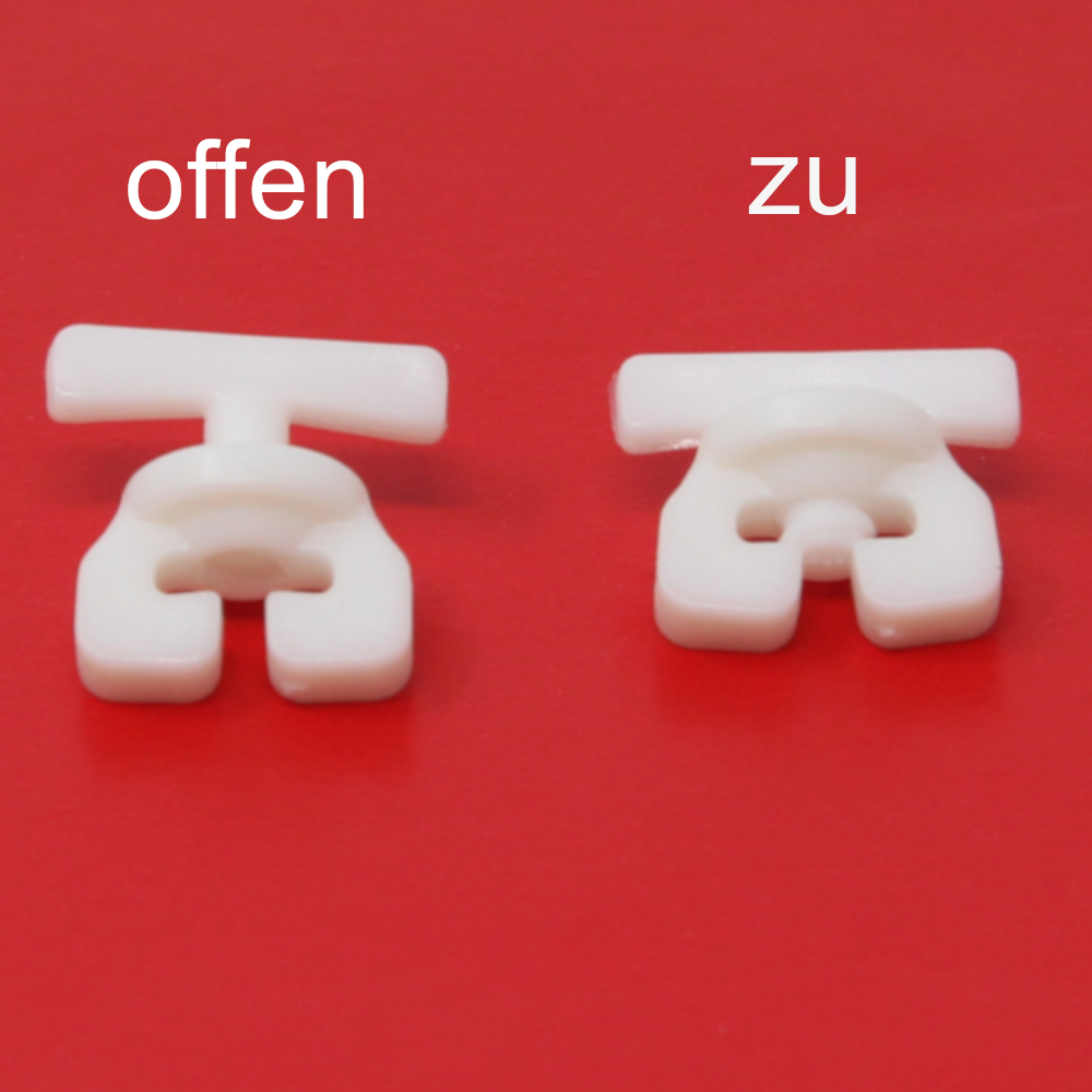 10 Universal Feststeller für Gardinenschienen Flügelbreite 18mm