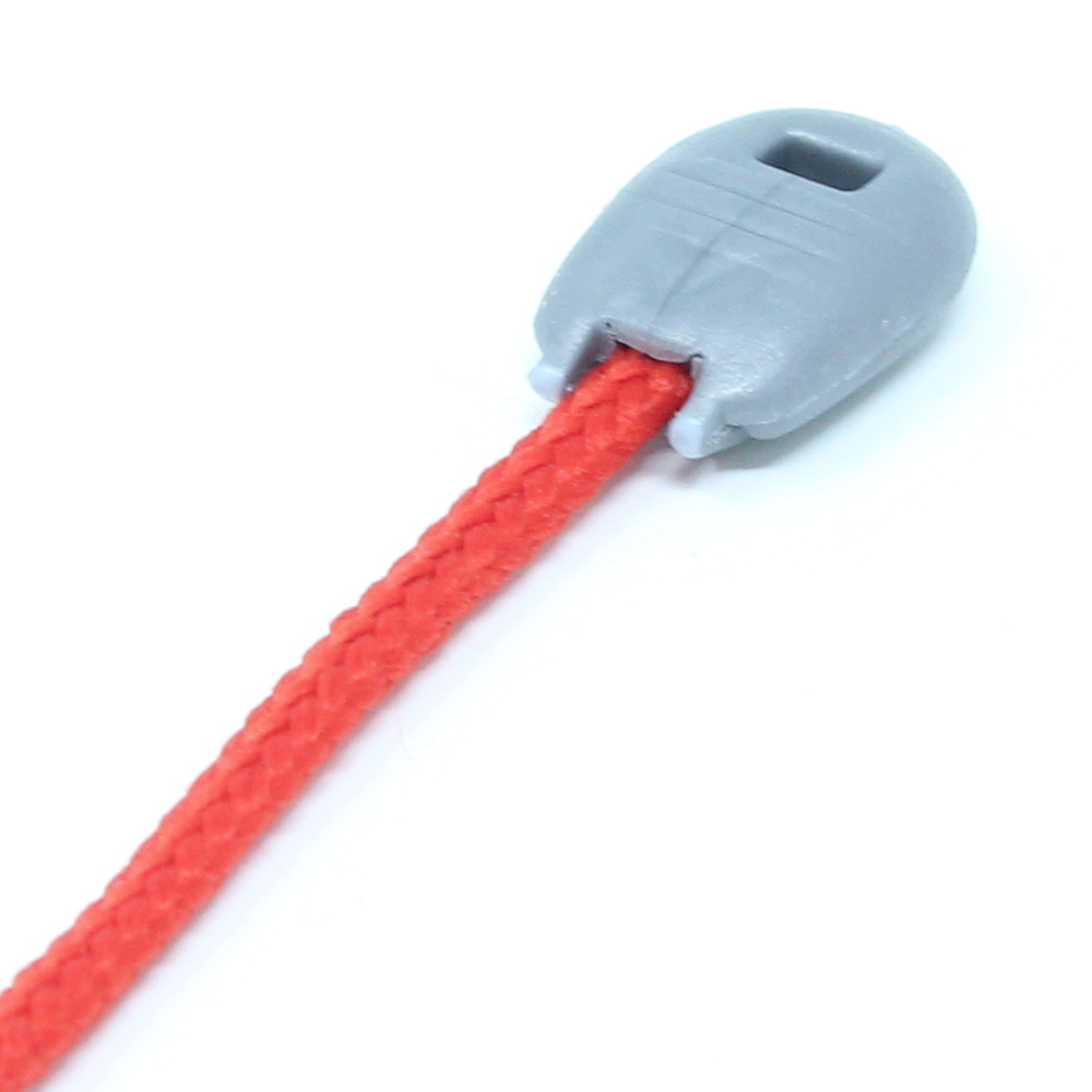 10 Kordelstopper Endstücke 15x19mm - zum eindrücken in Grau