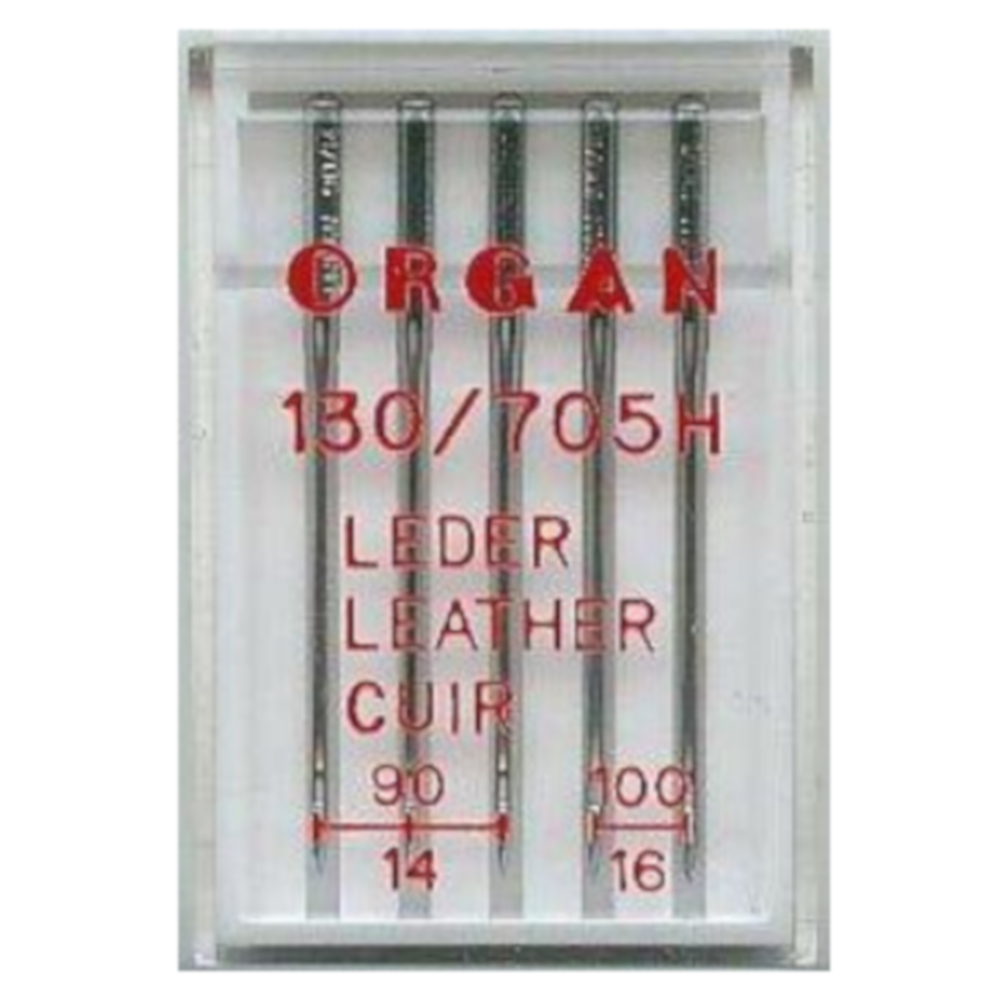 ORGAN | 5 Leder Maschinennadeln - 90/14 und 100/16