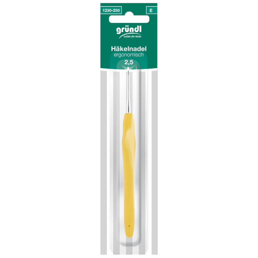 GRÜNDL | Häkelnadel mit ergonomischen Griff - Gr: 2,5 (1230-250)