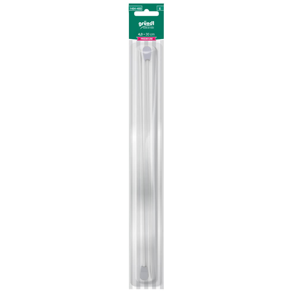 GRÜNDL | Jackenstricknadel Premium - Aluminium - 30 cm - Gr: 4,0 (1454-400)
