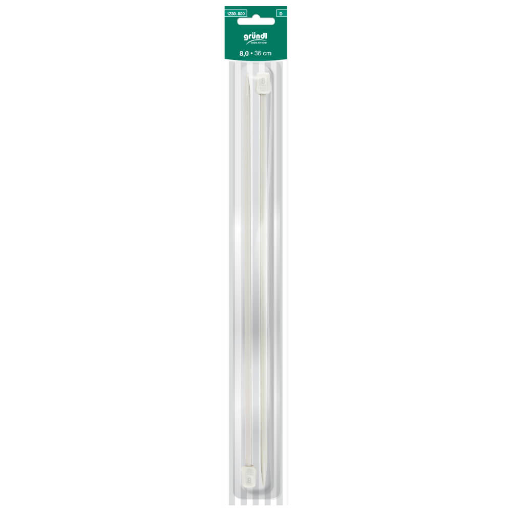 GRÜNDL | Jackenstricknadel  - Aluminium - 36 cm - Gr: 8,0 (1239-800)