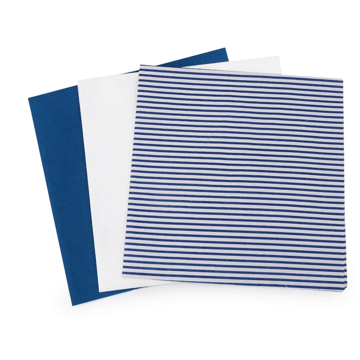 3 Stück Patchworkstoffset 40 x 40 cm - Blau (60)