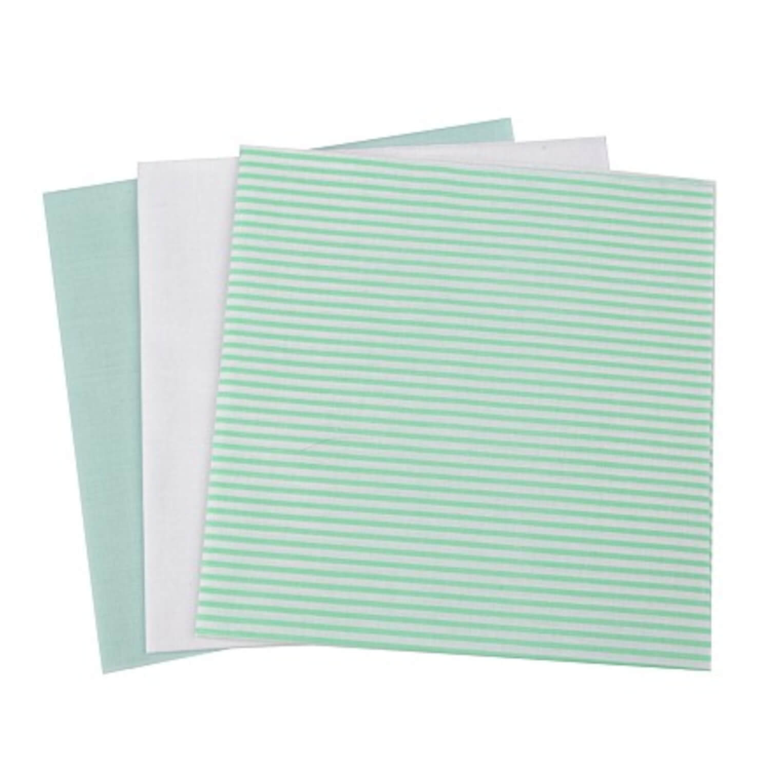 3 Stück Patchworkstoffset 40 x 40 cm - Mint hell (61)