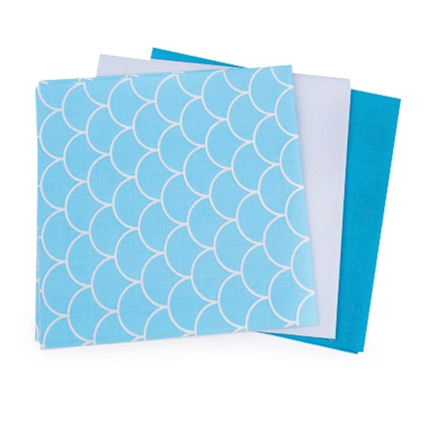 3 Stück Patchworkstoffset 40 x 40 cm - Azzuro Blau (64)