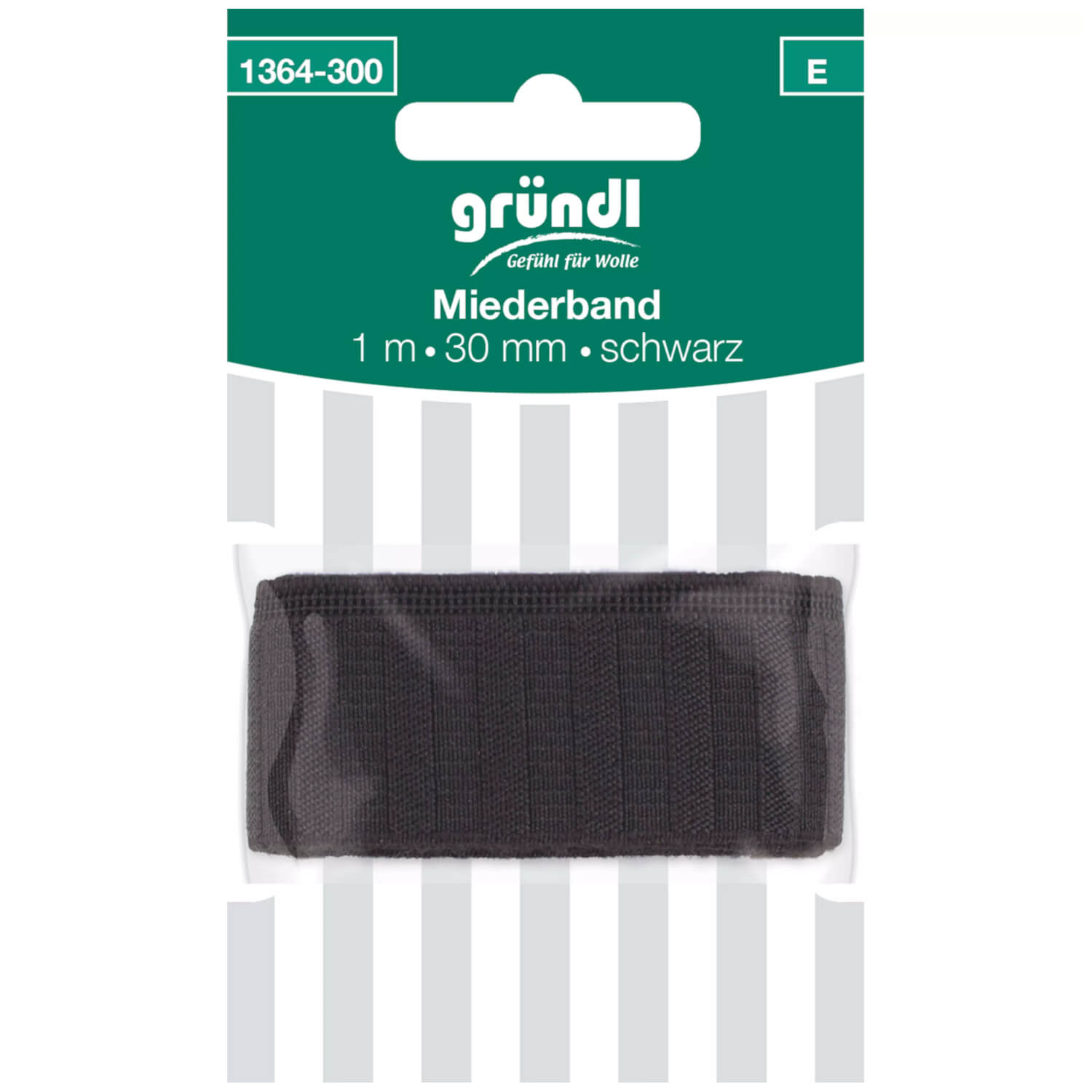 GRÜNDL | 1m Miederband 30mm in schwarz (1364-300)