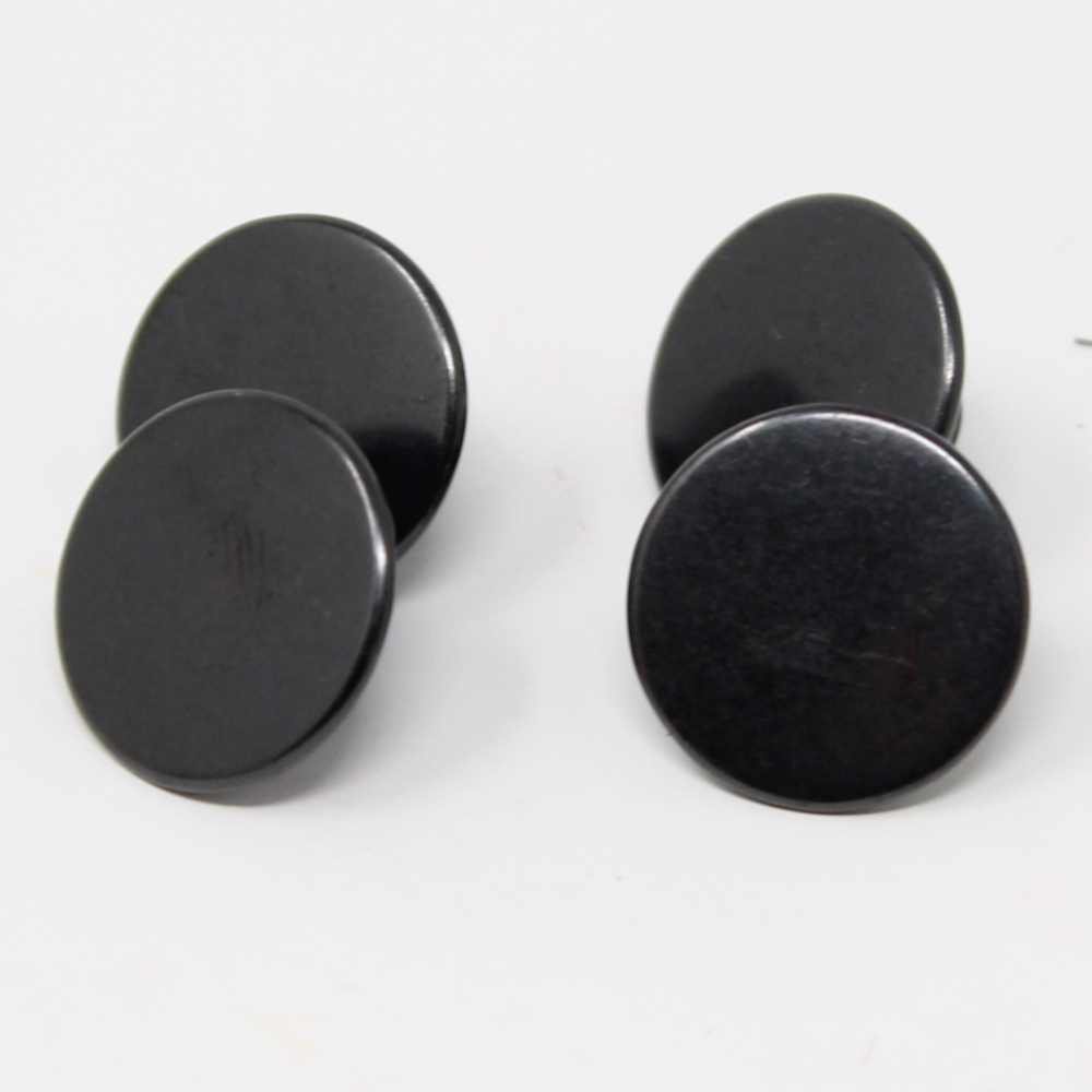 10x Metallknöpfe schwarz - 17mm - glatt