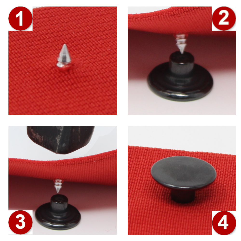 10x Metallknöpfe schwarz - 17mm - glatt