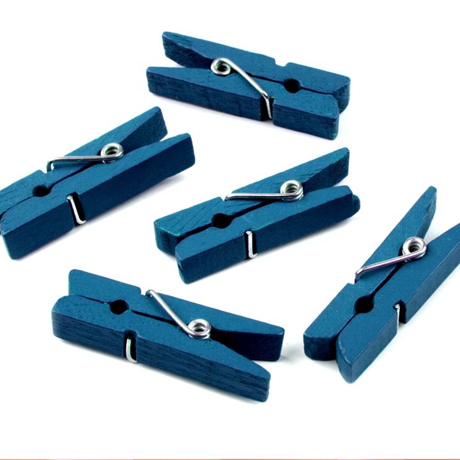 10 Wäscheklammern - 7x35 mm - Blau