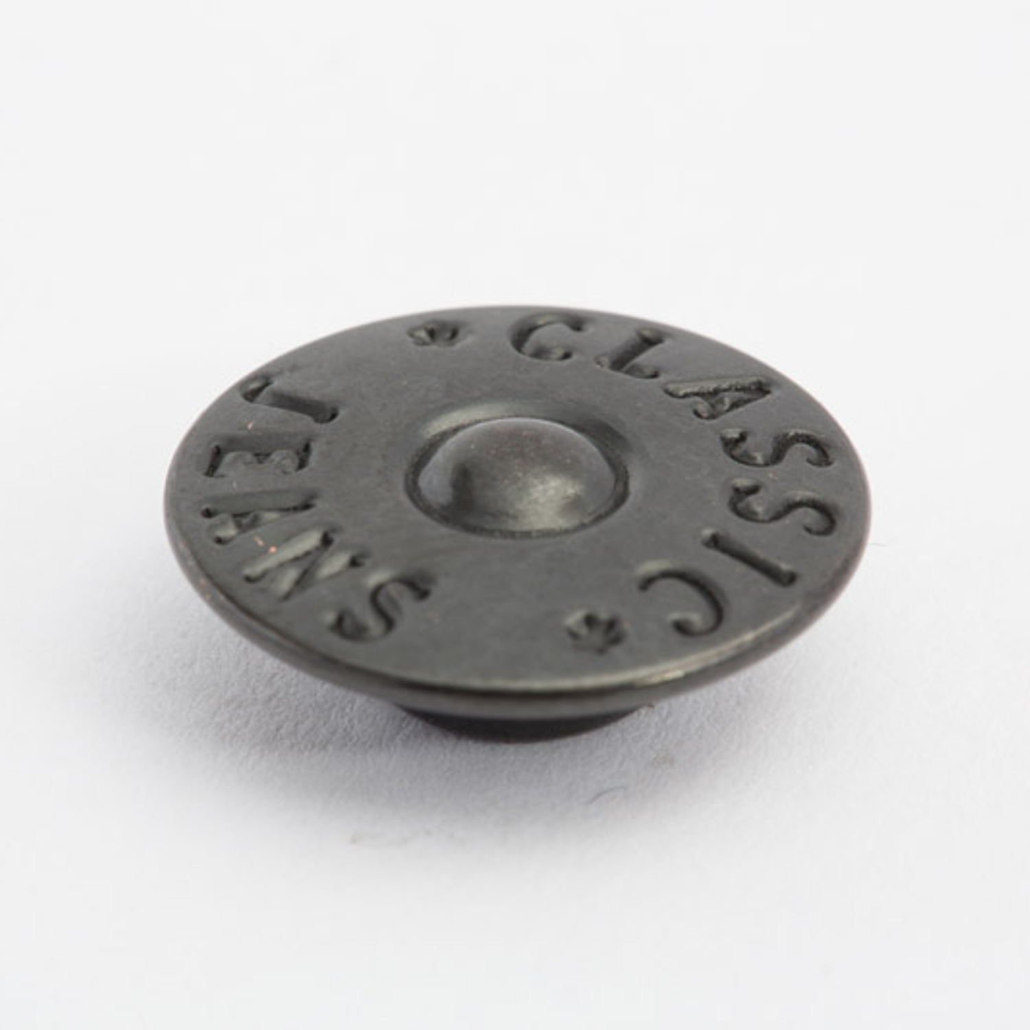 5 Patenthosenknöpfe "JEANS" - 16mm - Schwarz