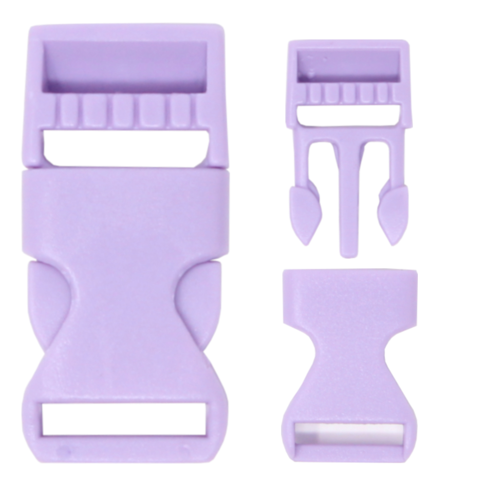 2x Steckschnallen - 15mm Durchzug - Lila Violett (3)