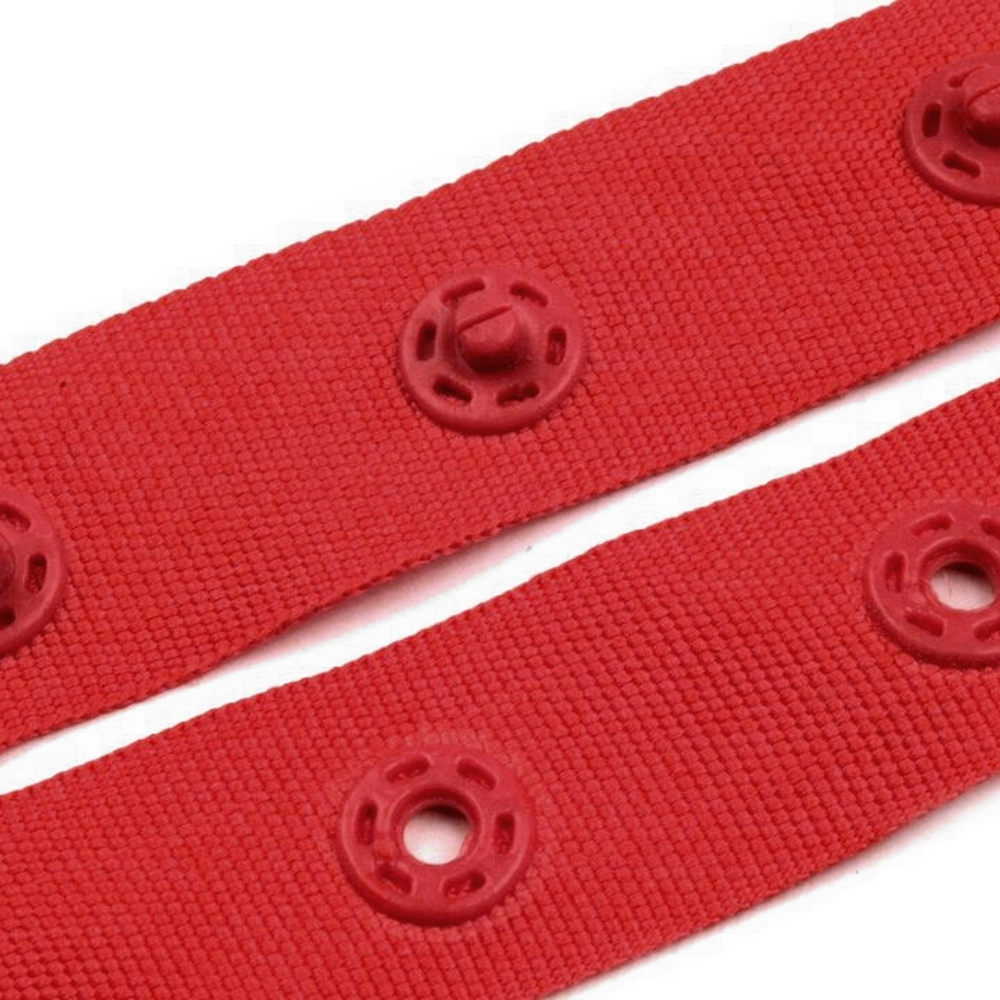 Druckknopfband 18mm in Hellrot