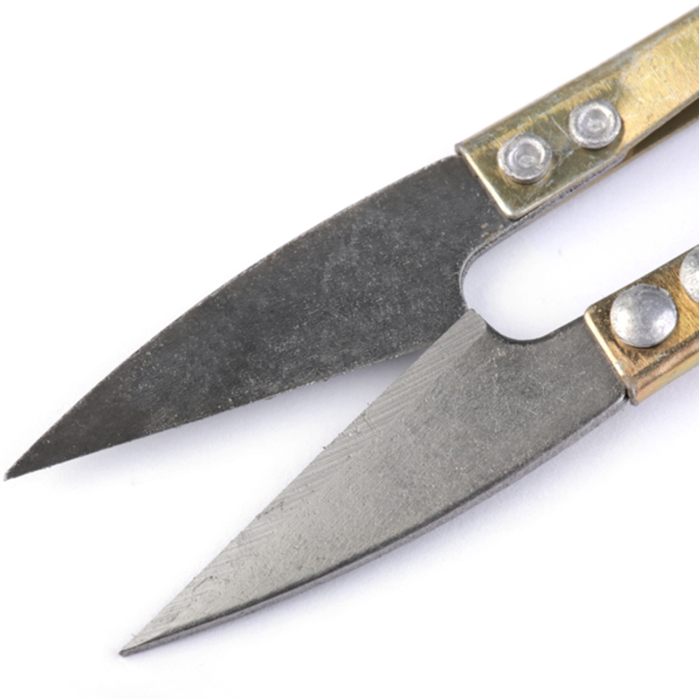 Fadenschere - 10 cm - goldfarben vollmetallisch
