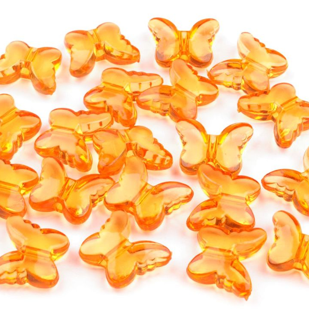 20 Streudeko Schmetterlinge 15mm x 18mm in Orange (5)