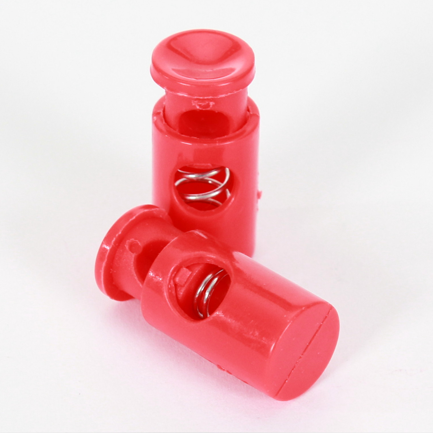 10x Zylinderkordelstopper 28mm in Rot