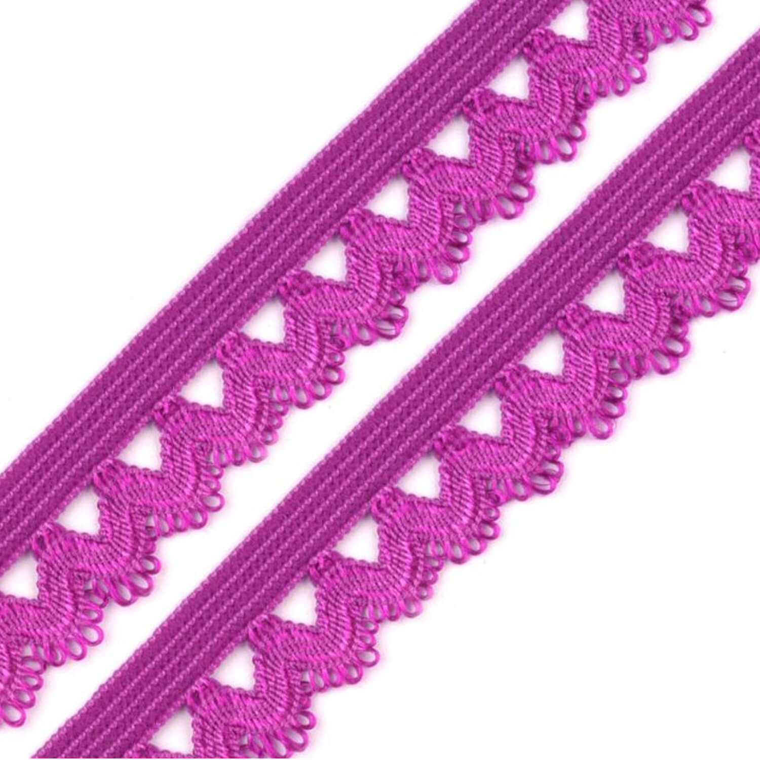 Rüschengummi - 15mm - Fuchsia