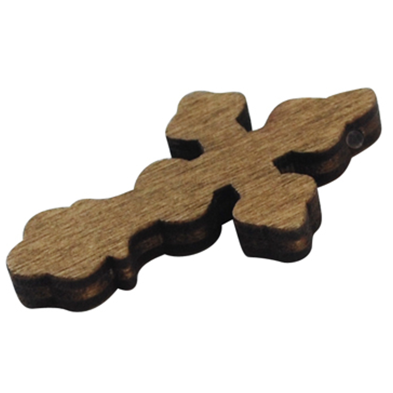 5x Anhänger Holzkreuz - 40x23 mm - Braun