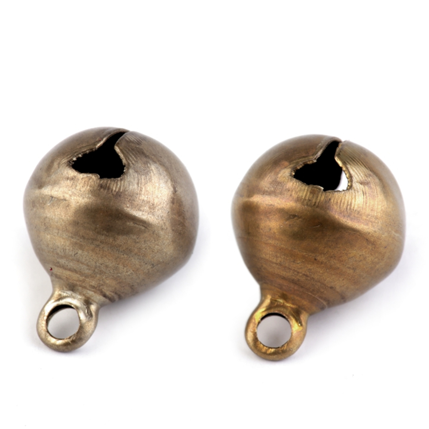 5x Weihnachtsschellen aus Messing im Durchmesser 12mm