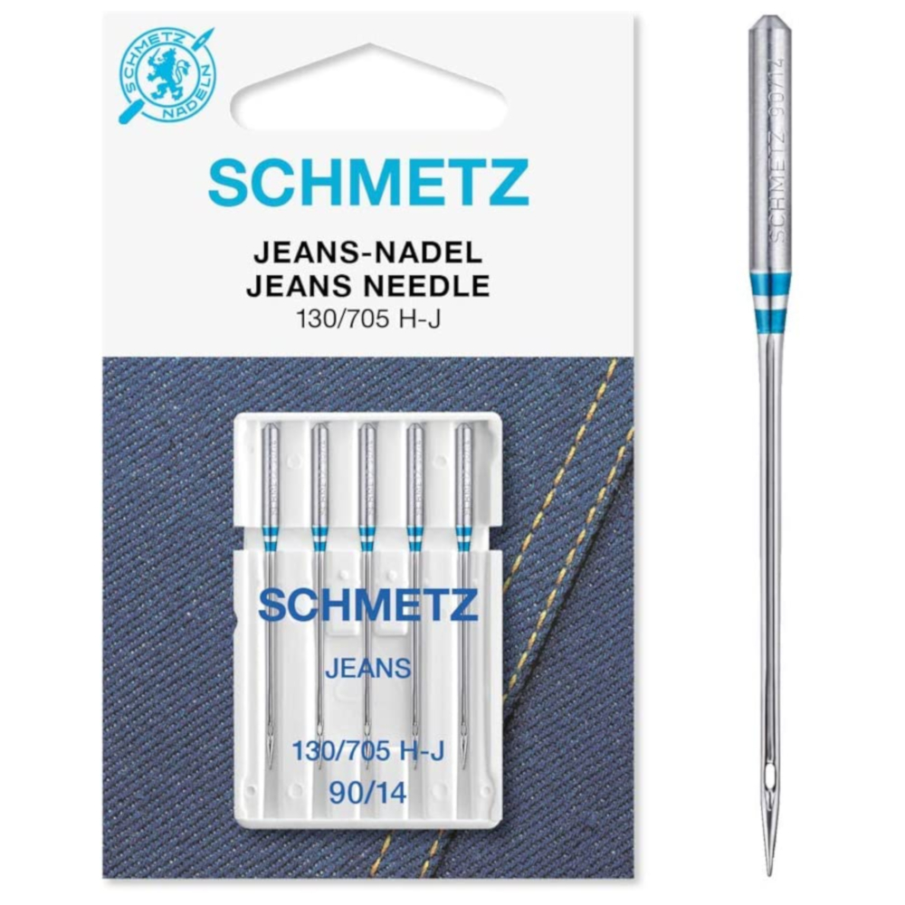 5 Jeans Nähmaschinennadeln | 130/705 H-J | Nadeldicken: 5x 90/14