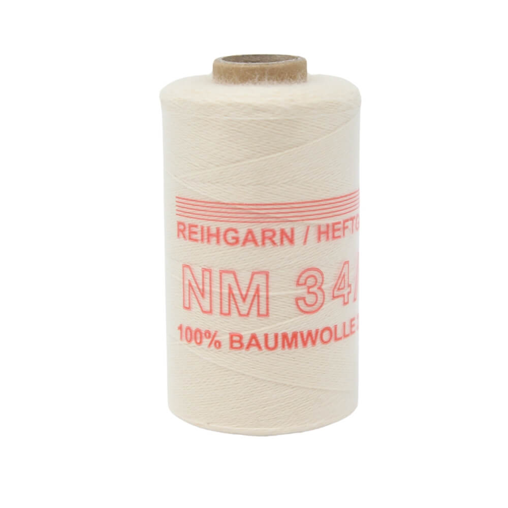 Reihgarn/Heftfaden - 20 g Spule Farbe natur - 100% Baumwolle, Nm 34/2