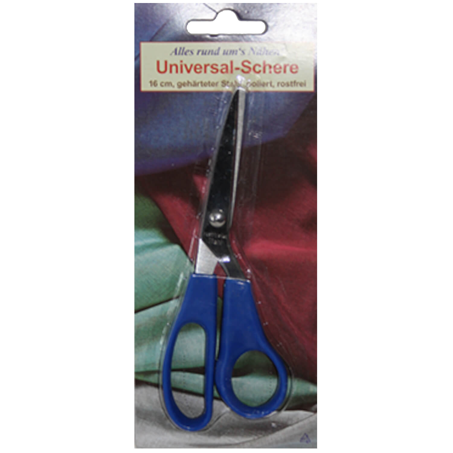 Universal Schere, blauer Griff, 16cm