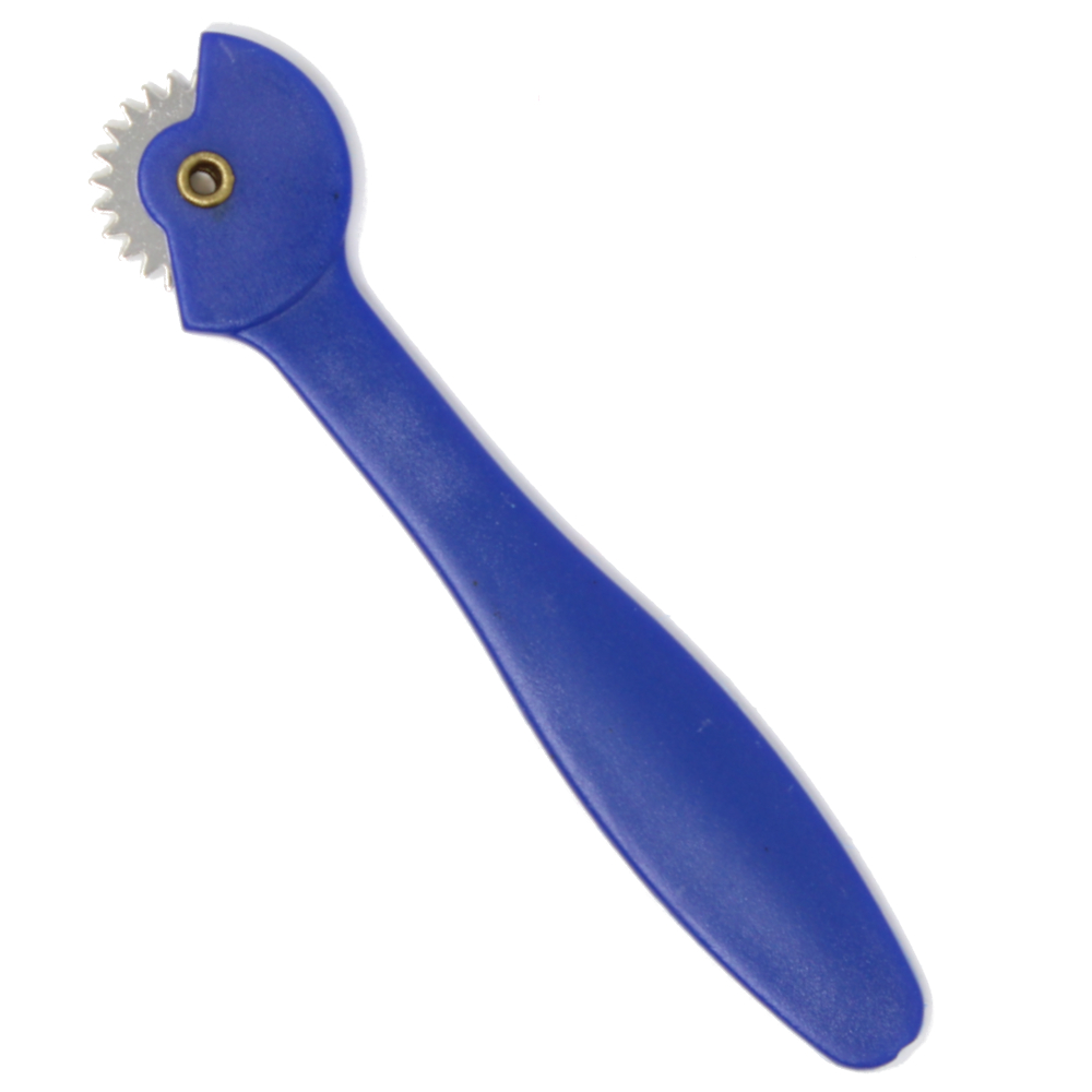 Schnittmusterrädchen mit Kunststoffgriff in Blau
