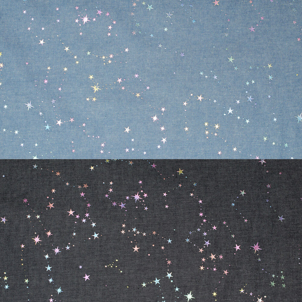 0,5 m | Jeans Multicolor Foil - 100 % Baumwolle - 150 cm breit