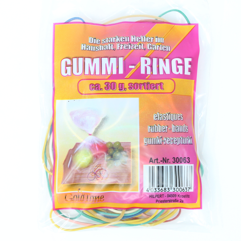 HP | 30 g. Gummiringe in verschiedenen Farben und Größen