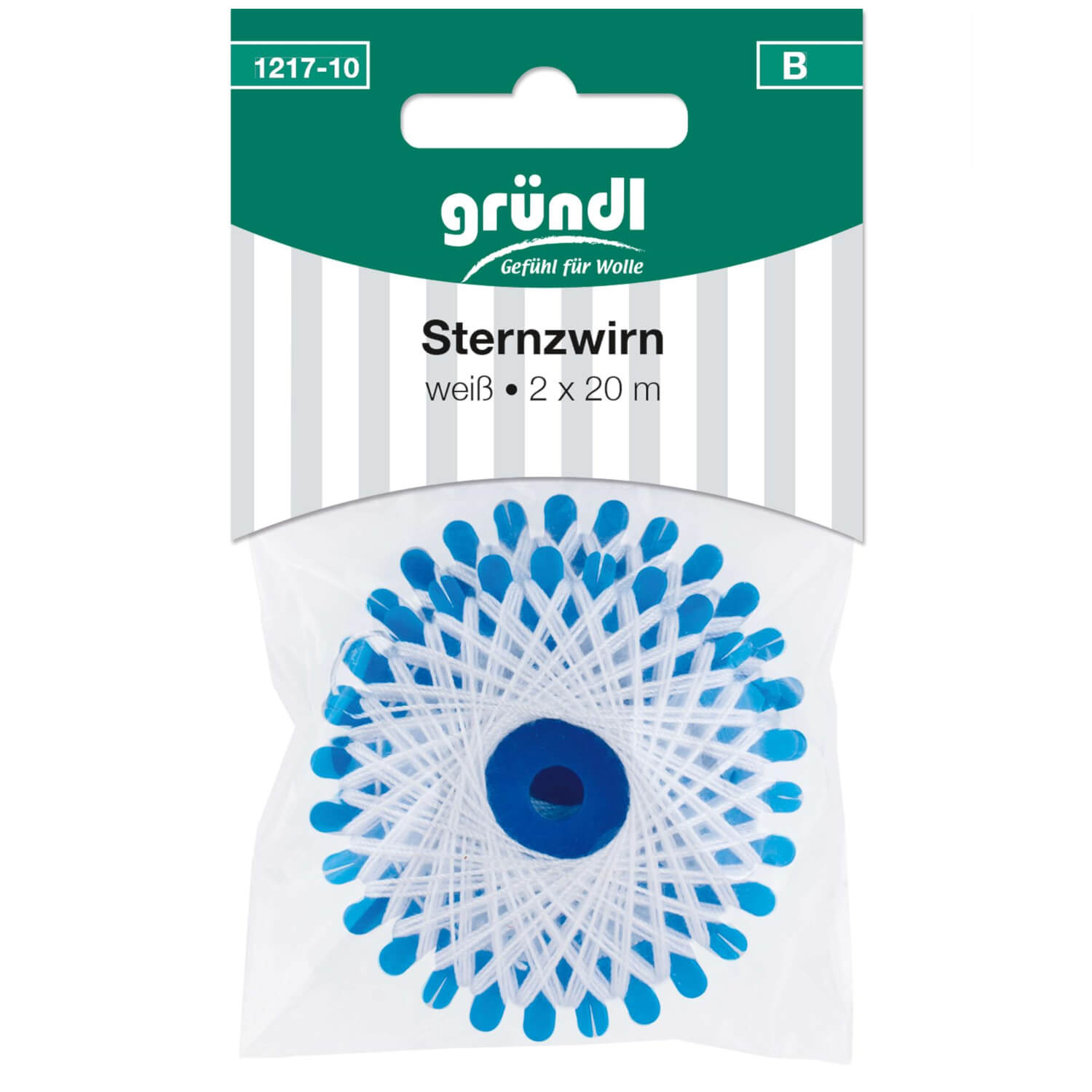 GRÜNDL | 2x 20m Sternzwirn in weiß (1217-10)
