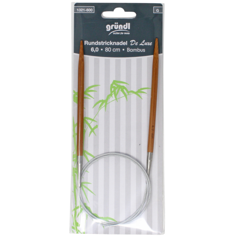 GR | Rundstricknadel Bambus DeLuxe - 80cm - Gr. 6,0 (1321-600)