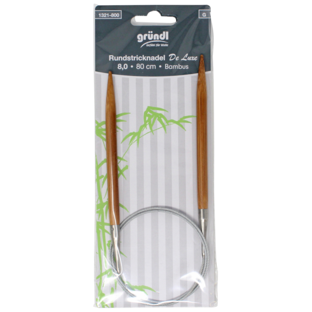 GR | Rundstricknadel Bambus DeLuxe - 80cm - Gr. 8,0 (1321-800)