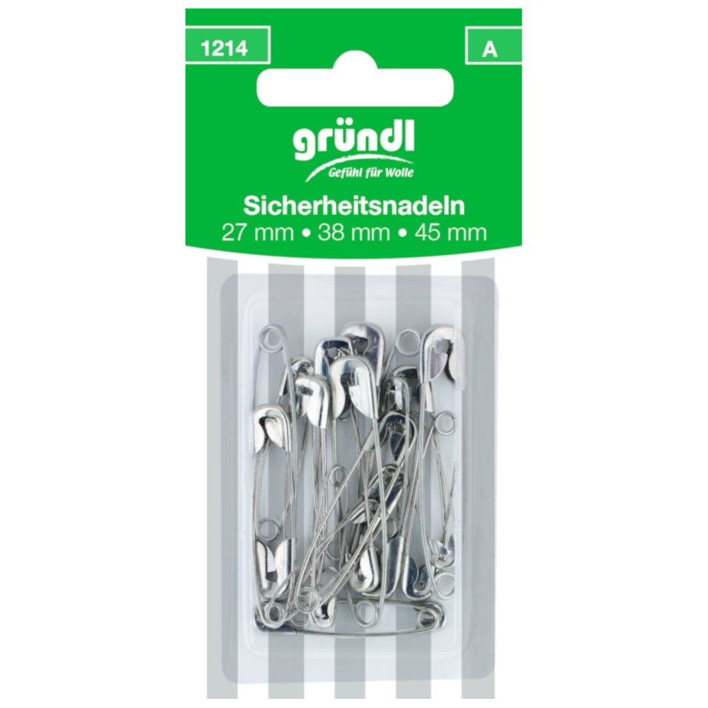 GRÜNDL | 20 Sicherheitsnadeln im Mix - 27 mm, 38 mm, 45 mm (1214)