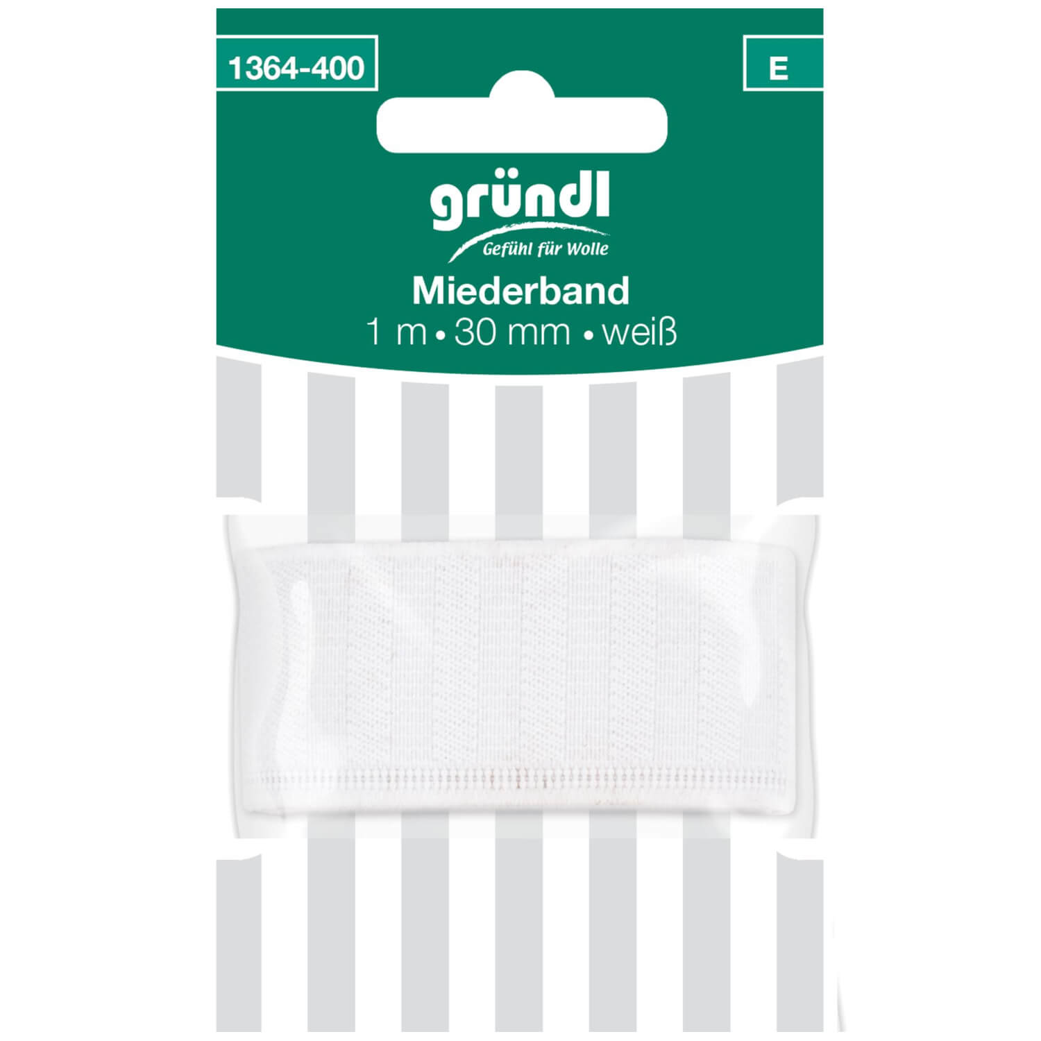 GRÜNDL | 1m Miederband 30mm in weiß (1364-400)