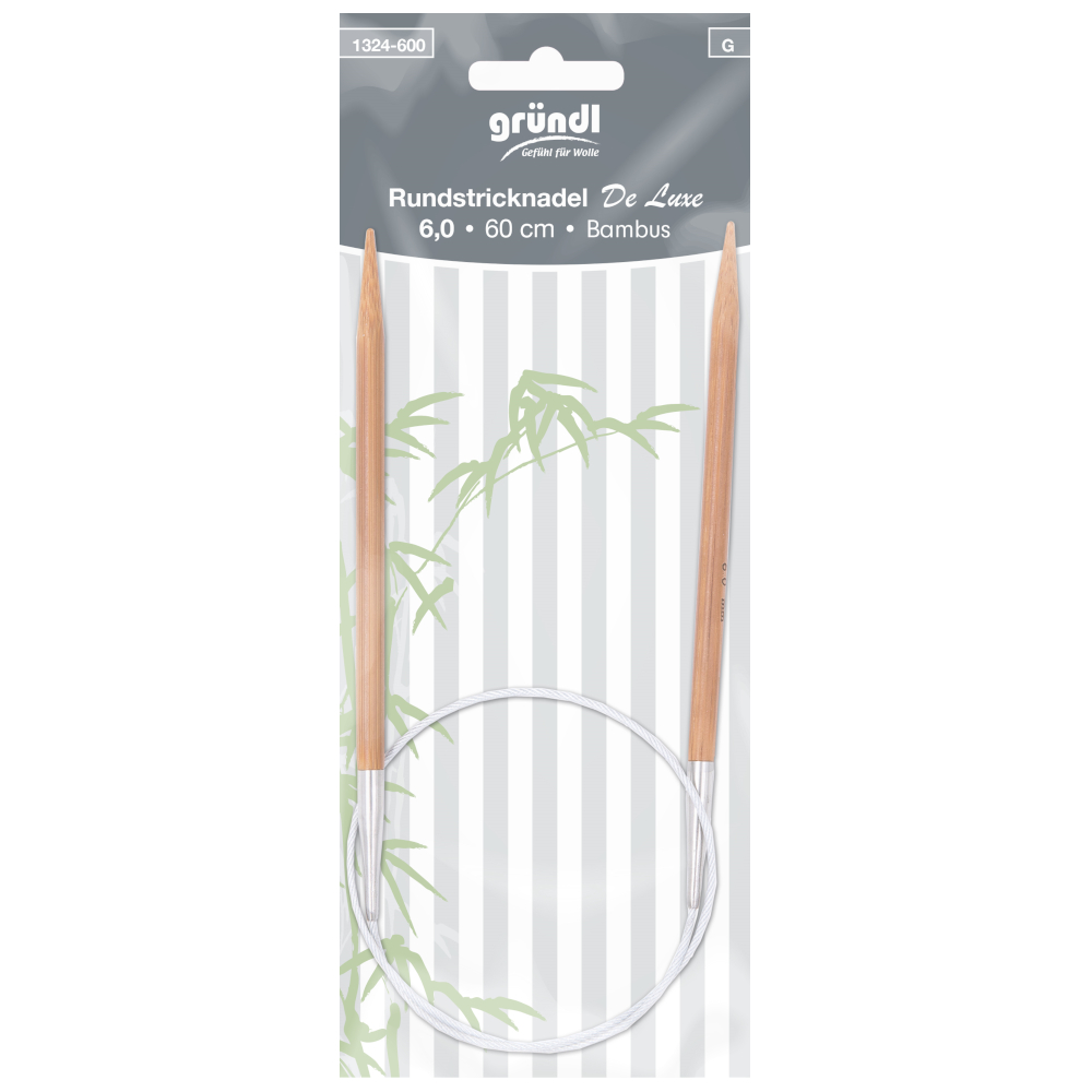 GR | Rundstricknadel Bambus DeLuxe - 60cm - Gr. 6,0