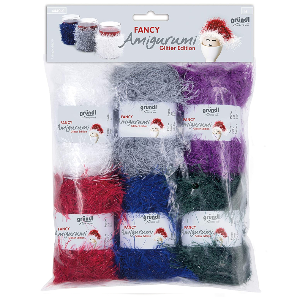 GR | 6 Fancy Amigurumi GLITTER EDITION Wollknäuele (4449-2-2)