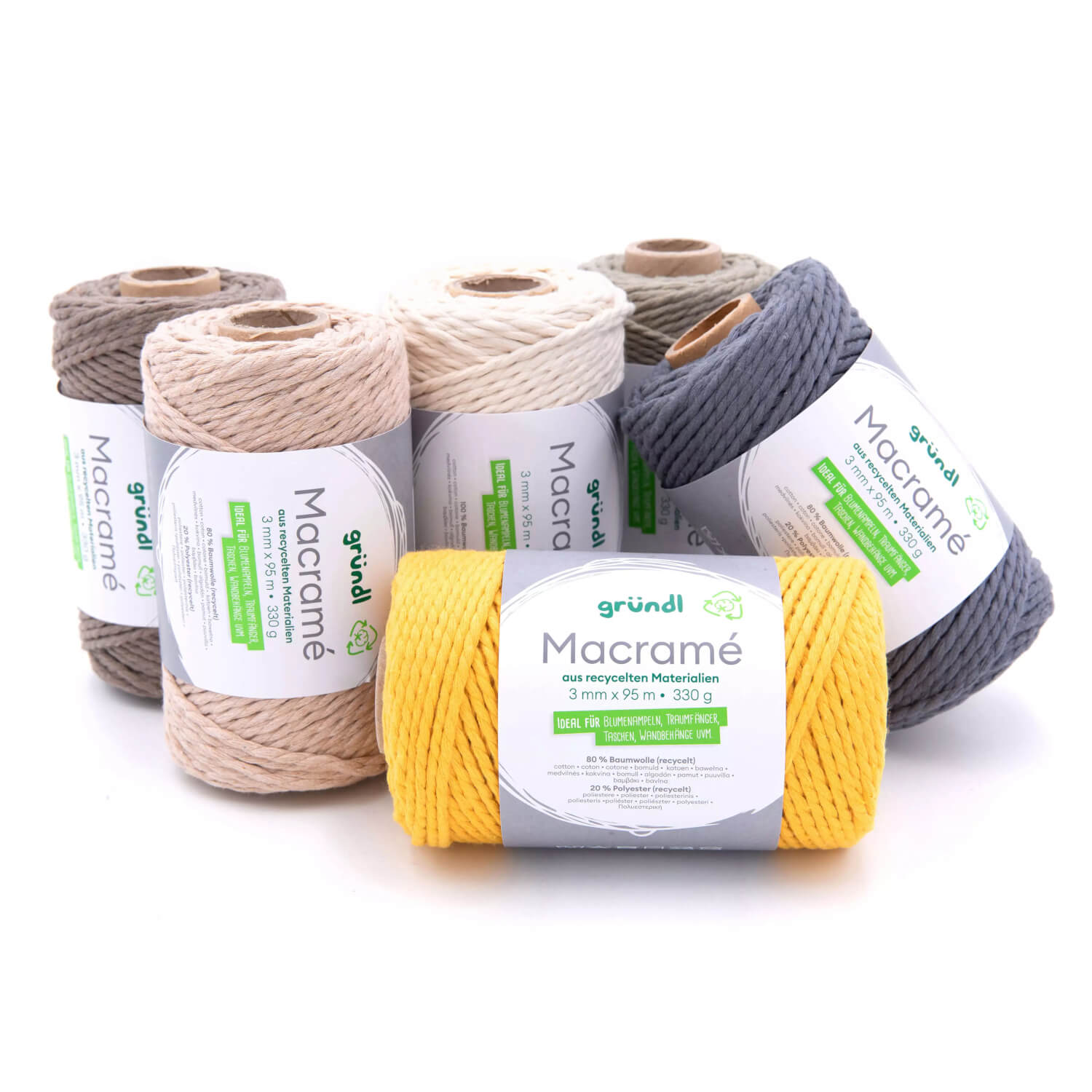 Gründl Makramee Garn - 3 mm Stärke