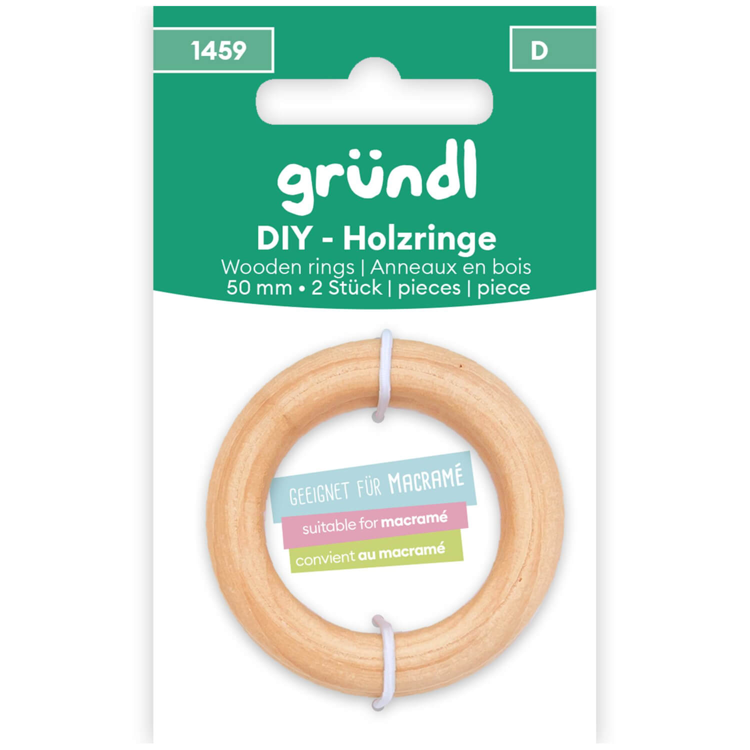 GRÜNDL | 2 DiY Holzringe - 50mm (1459)